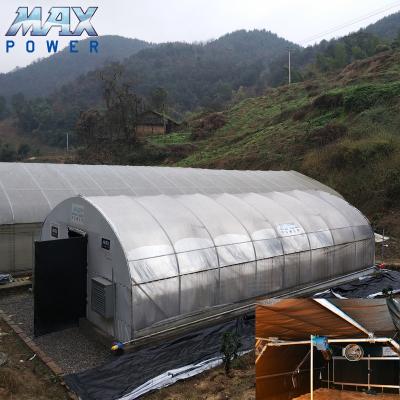 China High quality 100% fully automated PE/PC Maxpower blackout system light deprivation greenhouse for USA market for sale