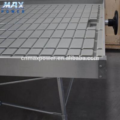 China Galvanized Steel Elevate Rolling Table With Ebb And Flow Trays Garden Elevate Table for sale