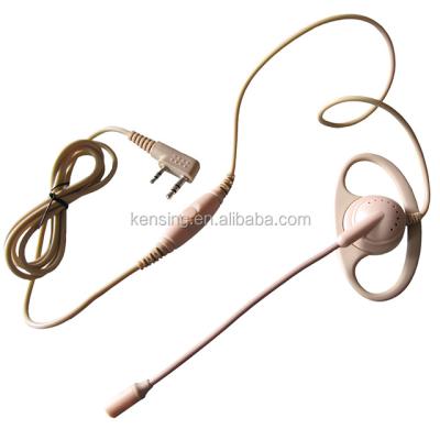 China Comfortable wearing Type D two way radio earhook earpiece with PTTs button for all kind of two way radio for sale