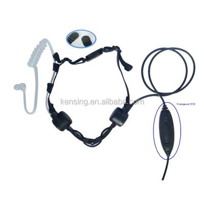 China Two Way Radio Throat Microphone Throat Microphone Headset With Voice PTTs For Police / Communication System for sale