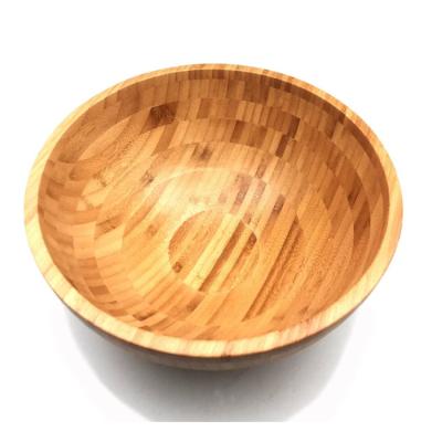 China Sustainable High Quality Custom Kitchen Serving Tools Large Round 14-Inch Eco Friendly Bamboo Fruit And Salad Bowl for sale