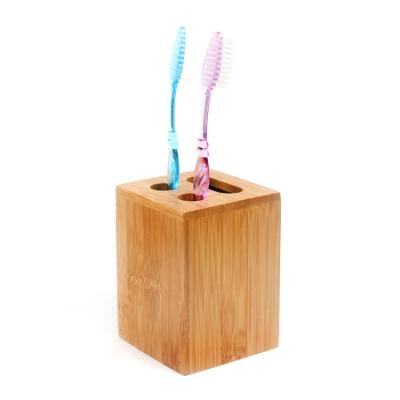 China New Arrival Bathroom Accessory 3 Viable Unique Fancy Portable Cute Fancy Hole Holder Bamboo Toothbrush Holder for sale