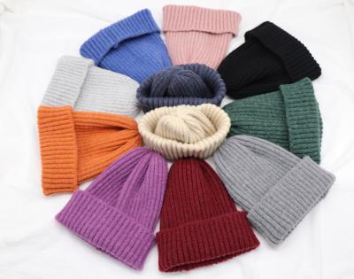 China Beanie Unisex knitted COMMON fashion pure color children knit hats girl and boy hat thick warm main beanies for sale