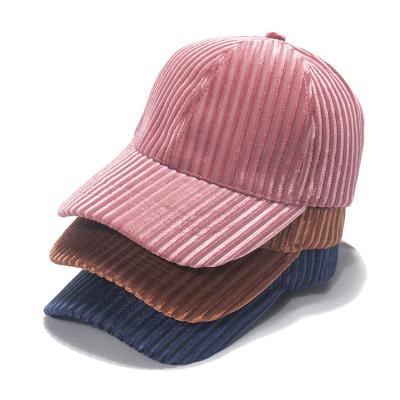 China Fashion Character Fashion Hat Vertical Stripe Baseball Cap Women's Fall/Winter Velvet Student Unisex Hats And Lovers Solid Color Light Flat Cap for sale