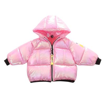 China Nice viable girls down coat cotton warm kids coat winter clothing kids quilted striper kids packable girls down jacket for sale