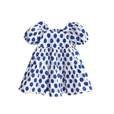 China 2021 2-7 YEARS Eco-friendly Cute Kids Dresses Short Sleeve Summer Dress For Little Girls Bridesmaids Dresses for sale