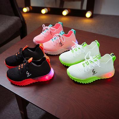 China Led Light Children Size 21-30 Boys Girls Lighted Up Glowing Shoes Kids Baby Sneakers With Luminous Sole for sale