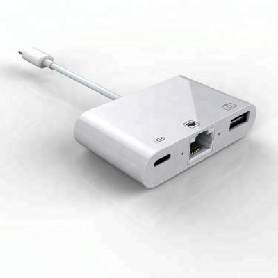 China IOS Device USB 2.0 Ethernet 100Mbps Fast Adapter USB To LAN RJ45 For iPhone / iPad for sale