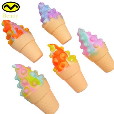 China Dimple Anti Stress 2022 Other Toys & Hobbies Ice Cream Autism Special Needs Silicone Stress Reliever Noise Itting Stir Kids Popit Toys for sale