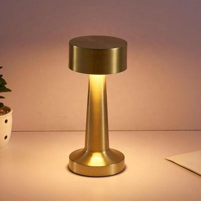 China Modern Metal Retro Lamp Cordless Touch Dimming USB Rechargeable Night Table Light Led Lamp For KTV Bar Restaurant for sale