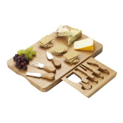 China Sustainable Handmade High Quality Bamboo Cheese Board Set Wholesale for sale