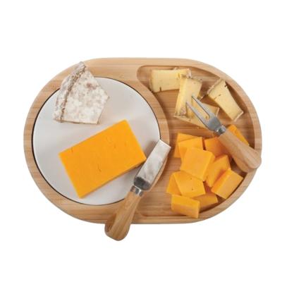 China Sustainable Soft Bamboo Cheese Board With Knives Sell Online for sale