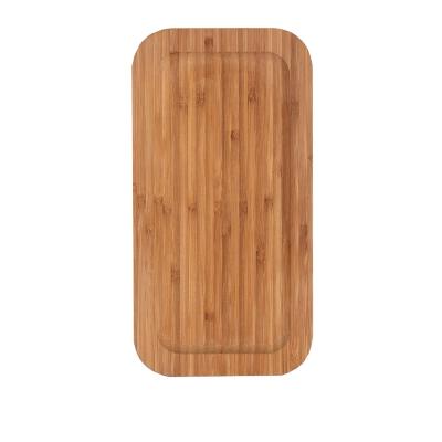 China Sustainable Natural Rectangular Bamboo Dish Dessert Dish Wood Serving Dish For Home for sale