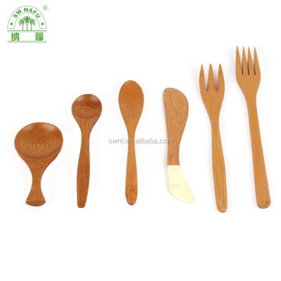 China Eco-friendly Custom Made Cheap Bamboo Fork Spoon Knife Sustainable Nafu Wholesale for sale