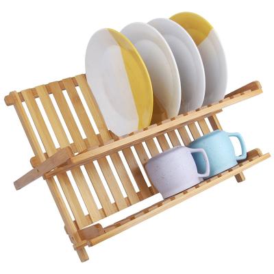 China Cheap Same Viable Bamboo Dish Drainer Rack Stocked In FBA Warehouse for sale