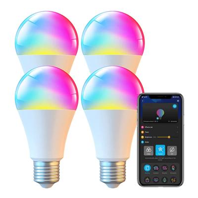 China RGB Function With Bombilla Inteligente Remote Home Wifi Music E27 E26 B22 Remote Control Color Changing Colorful RGB Bulb Led Tuya Smart Light for sale