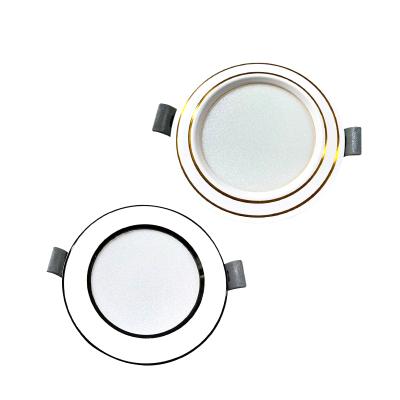 China Contracted Wind /Northern Wind High Quality 3W 5W Indoor Home Energy Saving Spot Light Three Color Round Recessed Led Downlight for sale