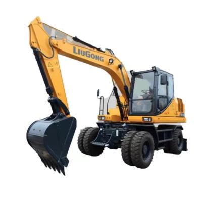 China W915E 15 Ton Digger Usado Excavadora de Roda 0,58m3 Capacidade Excavadora de segunda mão à venda