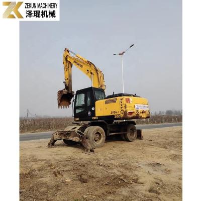 China 2017 Hyundai Robex 210 Gebraucht Kompaktbagger 210W-7 R210W-7 4 Radantrieb zu verkaufen