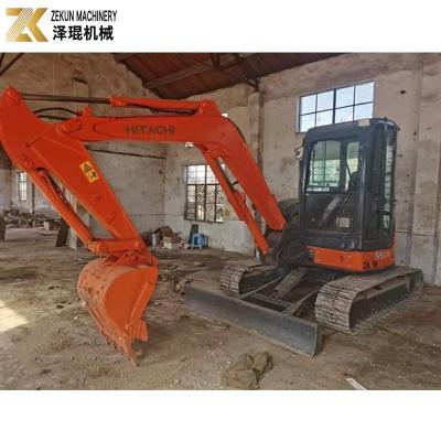 China 33.1Kw Leistung Hitachi ZX55 Bagger 5,5 Tonnen Mini Bagger mit 2001-4000 Arbeitsstunden zu verkaufen