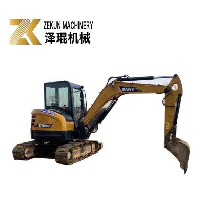 China SANY SY55U 5.5T Gebrauchtes Minibagger mit anderer Hydraulikpumpe in gutem Zustand zu verkaufen