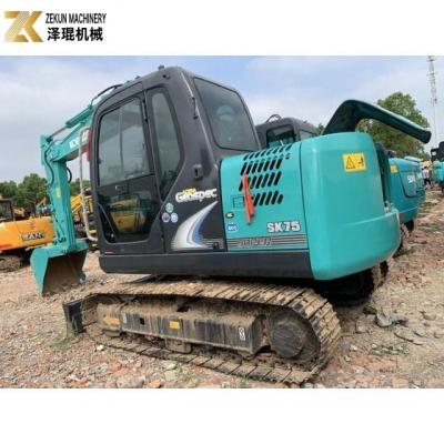 China 7 Ton Mini Excavator Kobelco SK 75 SR UR with ISUZU Engine and Original Hydraulic Pump à venda