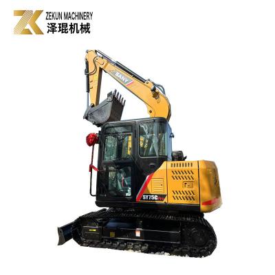 China Erschwingliche Sany SY75C Pro Bagger mit 0,28m3 Eimer Kapazität in ausgezeichnetem Zustand zu verkaufen