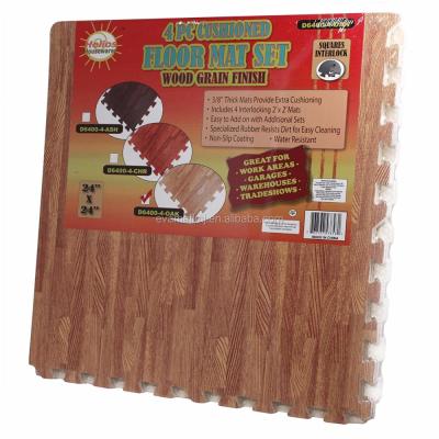 China Other Factory Custom Eva Foam Mats Wood Grain Mat Floor Puzzle Mat for sale