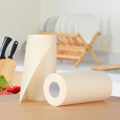 China Sustainable Disposable Microfiber Woven Fabric Wet Dry Kitchen Non Cleaning Rags Roll for sale