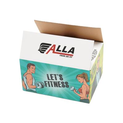 China Recyclable Wholesale Custom Logo Printed Packaging Cardboard Corrugated Box For Shipping for sale