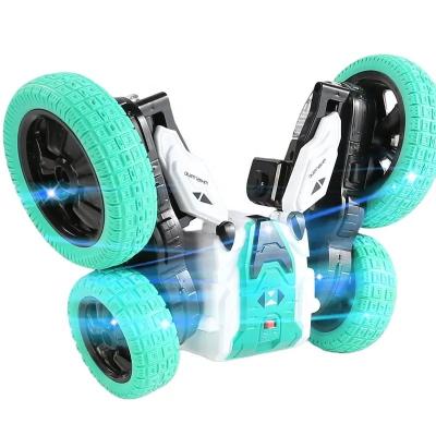 China App-controlled newcomer plays car 360 degree rotation double-sided drift lighting up dancing RC stunt car. for sale