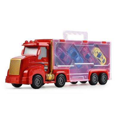 China Rubbing Toy Top Selling Truck Plastic Toy Storage Car 4 Alloy Warrior Inertia Cars For Kids. for sale