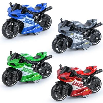 China Simulation Bounce Driving 2023 New Arrival Children's Toys For Simulation MOTO Model Toys Metal Alloy Friction Toy Vehicles for sale