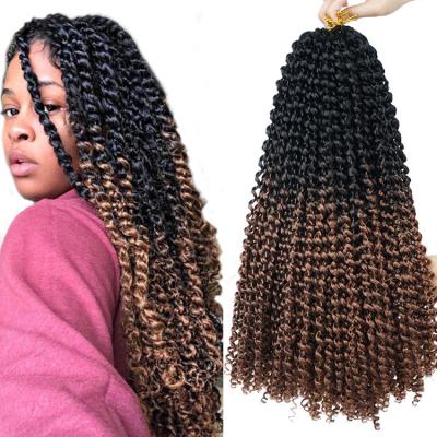 China Passion Twist Hair Private Label Crochet Hair Water Wave Ombre Spring Twist Braiding Hair Long for sale