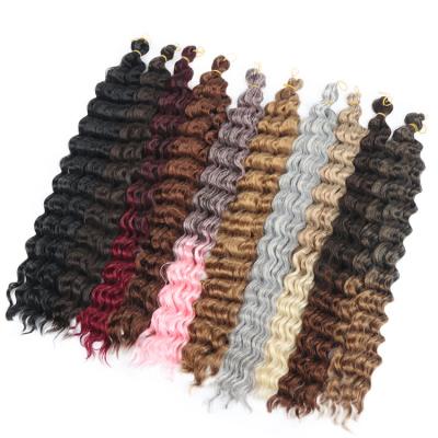 China Synthetic Braiding Hair Extra Long Natural Synthetic Ombre Braiding Hair 28 Inch Twist Wave Deep Crochet Braids Hair for sale