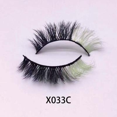 China High Quality Natural Soft Curly Eyelashes 3d Eyelash 15mm Color Chemical Fiber Tapered Mixed Eyelashes for sale