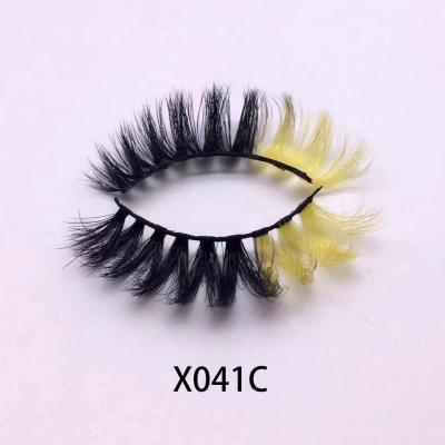 China Natural Soft Factory 3d Eyelash 15mm Strip Lashes Women Direct Full Two Color Chemical Fiber Thick Lashes for sale