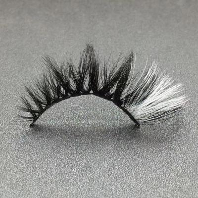 China Wholesale Vendor 20mm Eyelash Natural Soft Eyelashes Lash Custom Bundles Black and White Colored False Eyelashes for sale