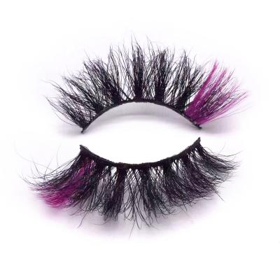 China 100% Mink Lashes Colorful Eyelashes Custom Cruelty Free Logo 20mm 25mm Mink Color Eyelash Strips 71A-6C for sale