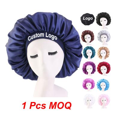 China 2021women's feeling sleep hoods and satin soft smooth hair wraps vendors with custom logo designer bling silk hoods for sale