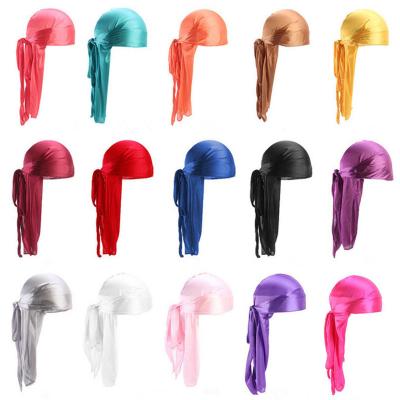 China Street style RTS men's plain color silky durags silky durags custom logo satin durag for sale