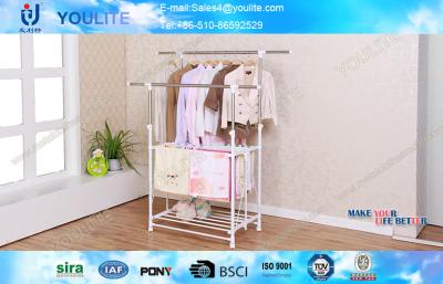 China Simple Space-saving Folding Clothes Rack Clothing Drying For Inside / Outside for sale