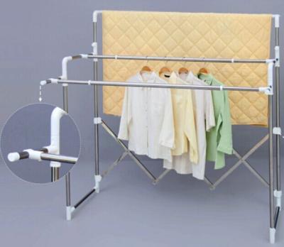 China Balcony Metal Heavy Duty Clothes Drying Rack Telescopic Type For Kids Clothes for sale