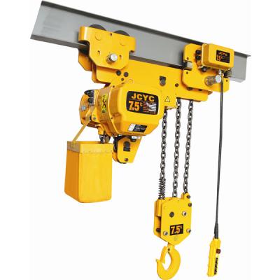 China Garment Shops Save Space 5 Ton Electric Hoist Chain Hoist Low Lift Headroom for sale