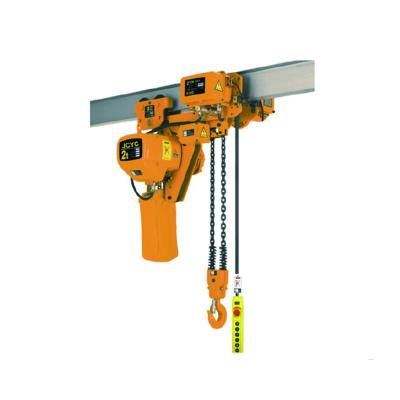 China Building Material Shops JCYC Heavy Duty Electric Trolley Electric Chain Hoist 3 Phase 25T 0.5T With Remote Control for sale