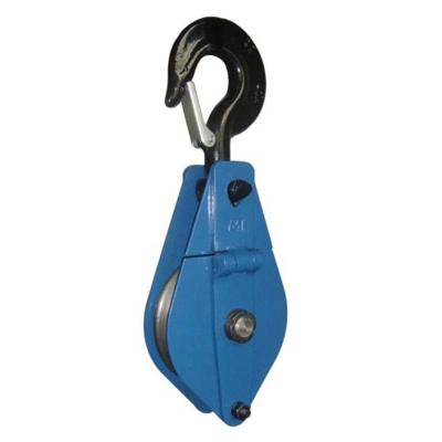 China Widely Used 0.5t 1t 2t 5t 8t 10t 16t 20t 50t Pulley Block Single Snatch Heavy Duty Pulley Block for sale