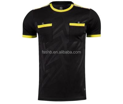 China Shirts & Tops Wholesale shirts New Arrival Quick Dry Breathable Men Referee Jersey Unisex Black Mesh Football Referee Shirt for sale