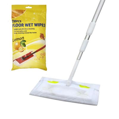 China Wet Daily Life Floor Mop Wipes Large Size Damp Cloths Clean Wooden Tile Floors for sale