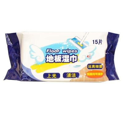 China New Convenience Natural Unscented Household Organic Disposable Floor Dust Cleaning Wet Wipes for sale