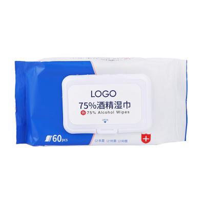 China Wholesale Organic Nonwoven Fabric 75% Alcohol Quick Dry Wipes Disinfecting Wet Wipes Hand Sanitizer-Outdoor Hygiene Cleaning Wipes for sale